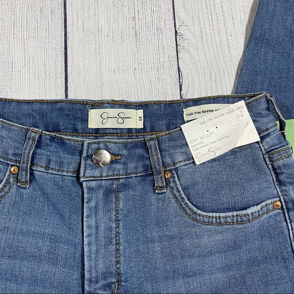 Jessica Simpson High Rise Forever Rolled Ankle Jeans - Picture 7 of 8